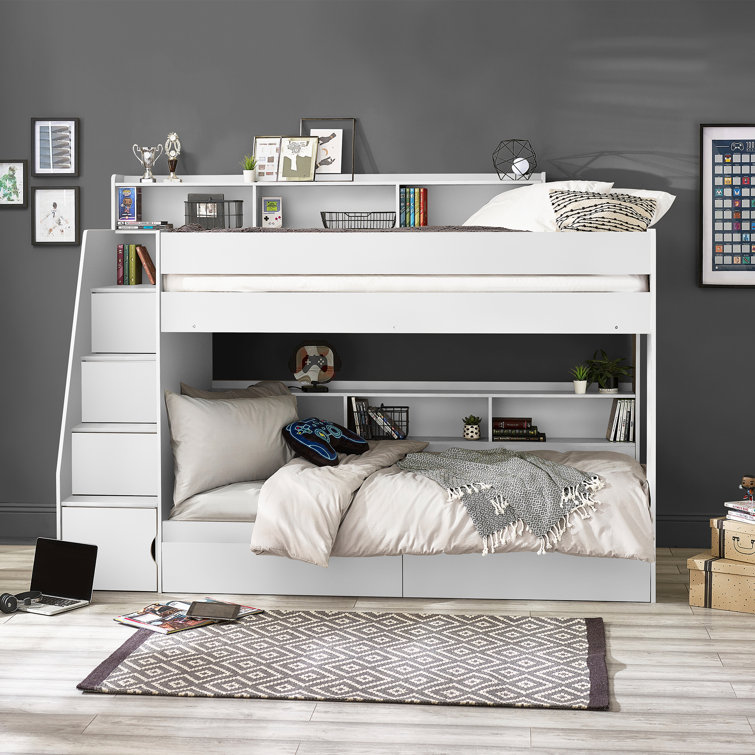 Wayfair bunk deals beds white